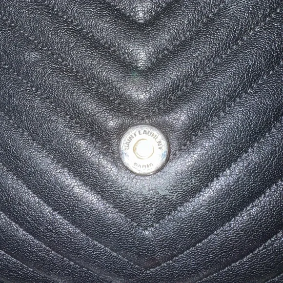 Saint Laurent College Medium Flap YSL Shoulder Bag Quilted black Leather 🔥SALE🔥 - Picture 13 of 15